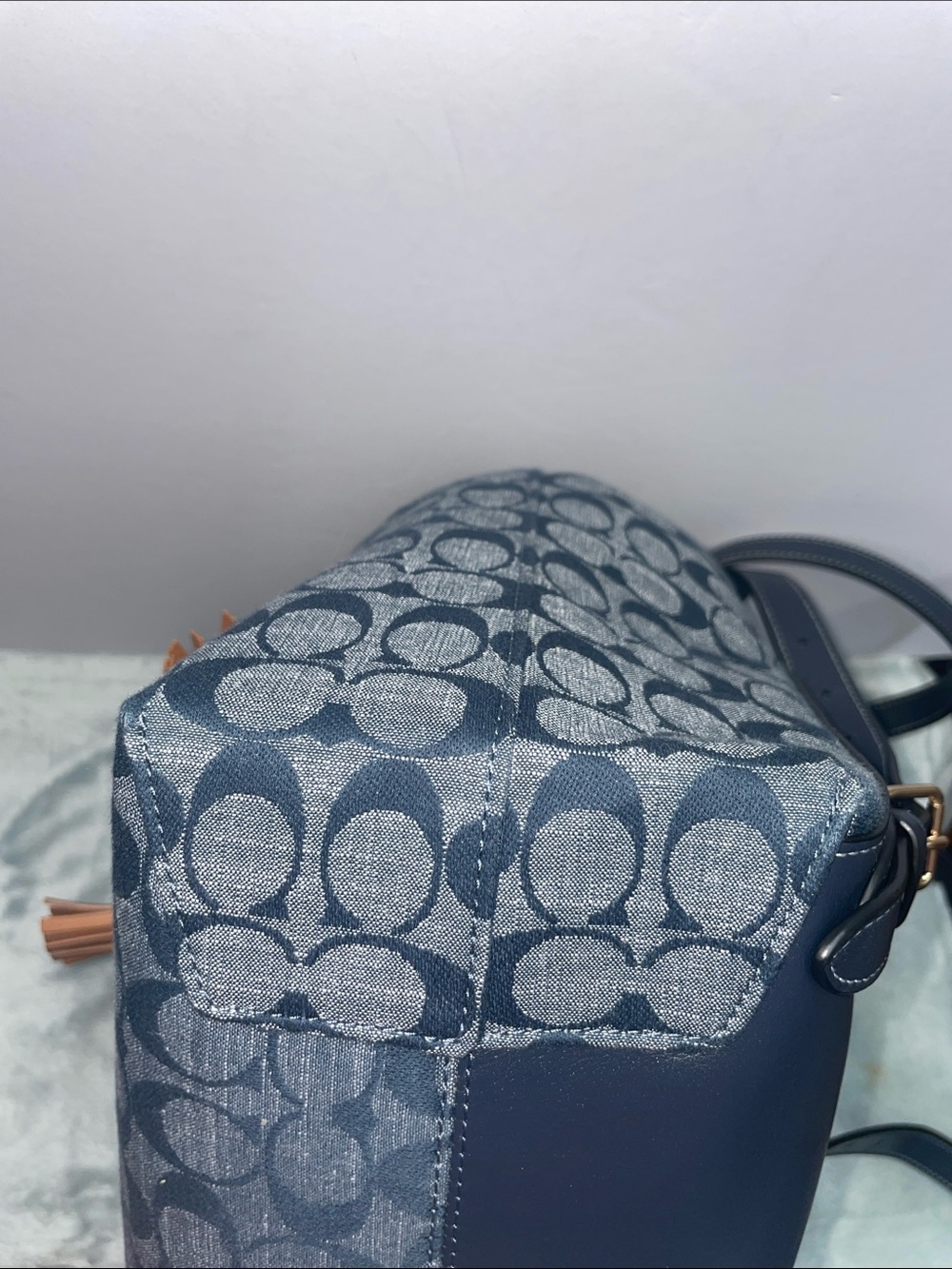 NWOT Coach ‘Kleo’ Signature Chambray Backpack - Picture 4 of 14